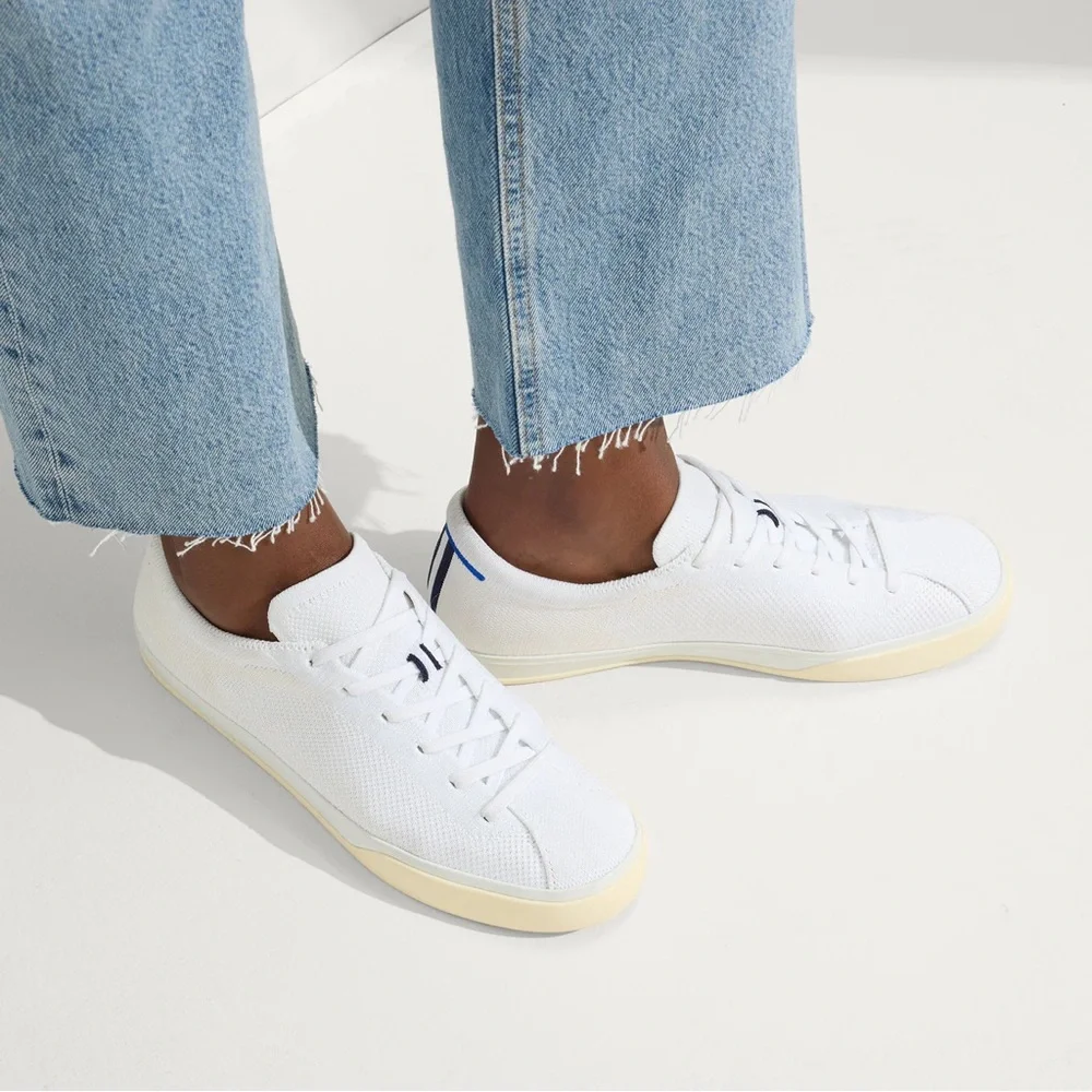 Rothy’s The Lace Up Sneaker in Bright White - Picture 6 of 15